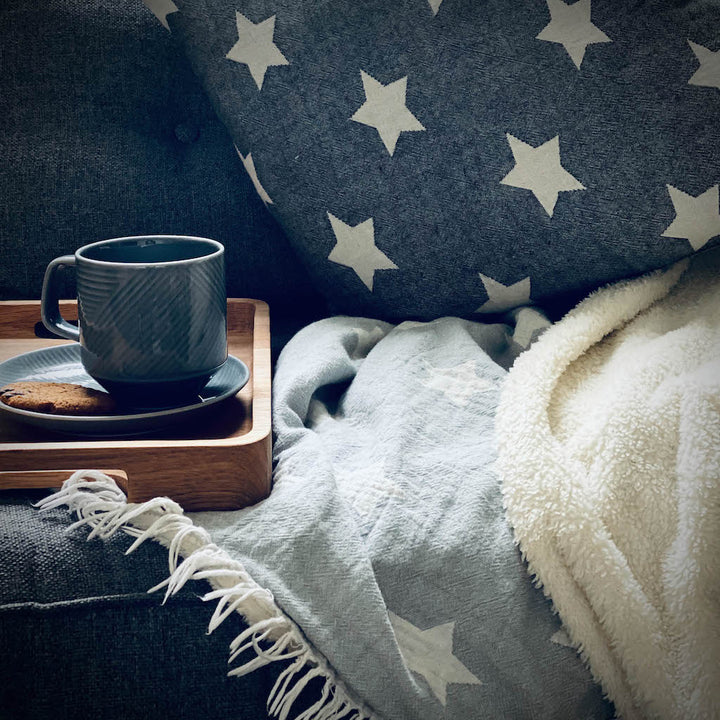 Star Fleece Lined Throw
