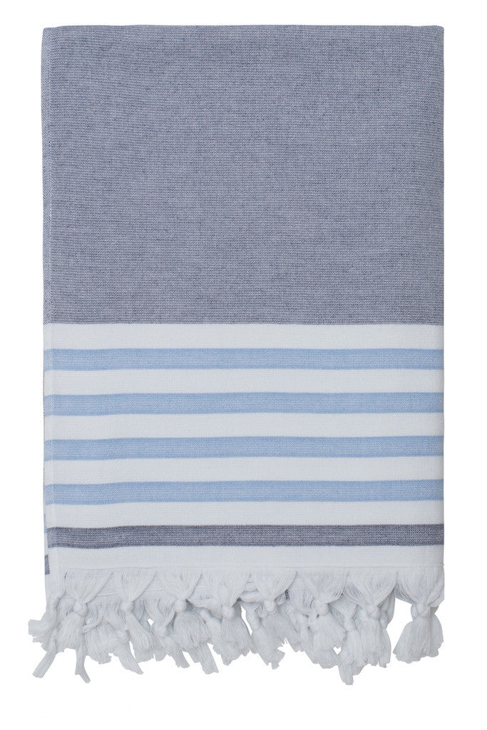 dina beach towel navy forget me not