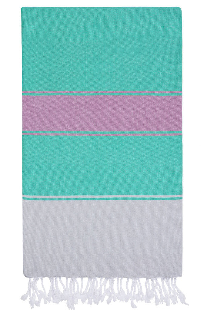 talia hammam towel caribbean amethyst design detail