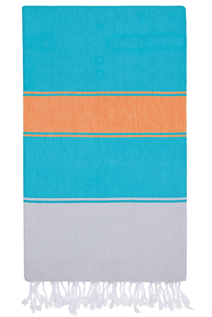 talia hammam towel marine melon design detail