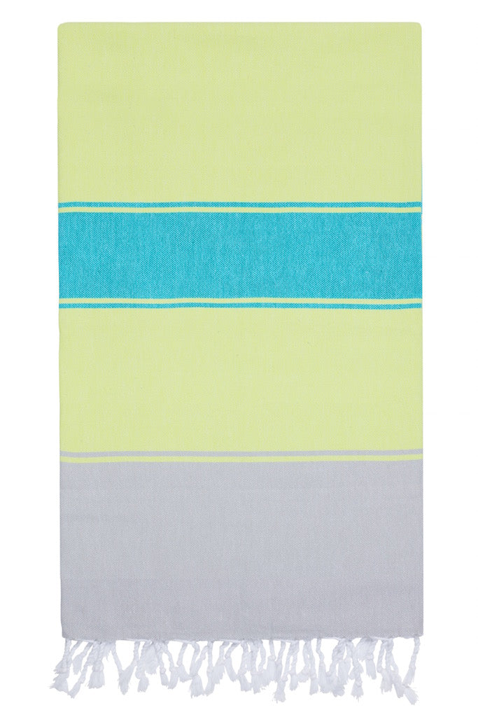 talia hammam towel neon marine design detail